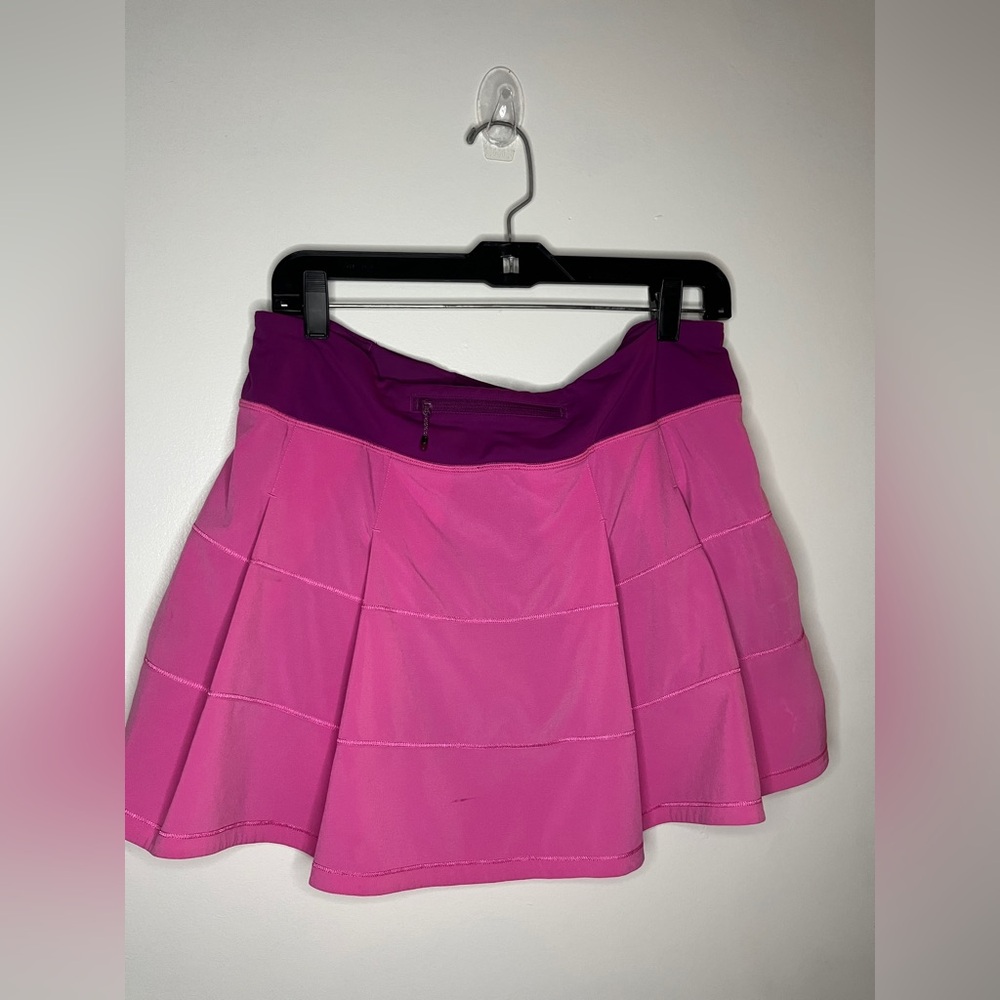 Lululemon 10 Pace Rival Skirt Paradise Pink Regal Plum Hot Pink Purple NWOT - Picture 2 of 7